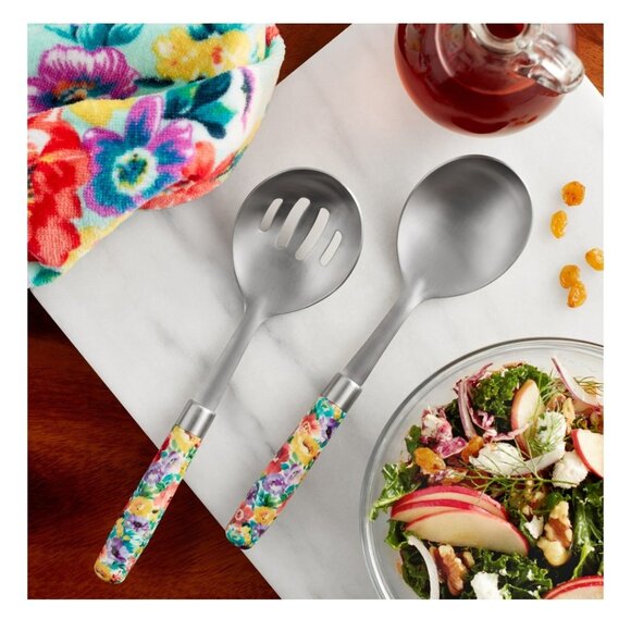 The Pioneer Woman 2-Piece 9" Stainless Steel Basting and Slotted Spoon Set - Picture 1 of 6
